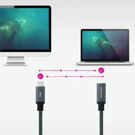 CABLE USB-C 3.2 Gen2x2 20Gbp 100W/5A, MALLADO USB-C/M-H 1 M NEGRO NANOCABLE CABLE USB-C 3.2 Gen2x2 20Gbp 100W/5A, MALLADO USB-C/M-H 1 M NEGRO NANOCABLE